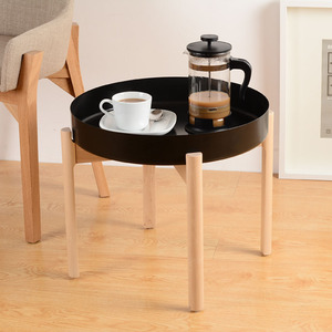 馨兰宜家实木小圆桌北欧茶几简约现代床头桌创意沙发边几日式圆几