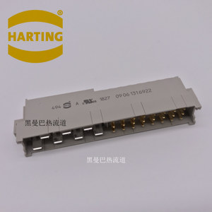 HARTING 欧式插座31芯弯针PCB板对板连接器哈丁插头 09061316922