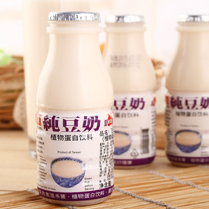 台湾进口正康纯豆奶豆浆170ML植物蛋白饮料学生早餐即饮黑豆浆