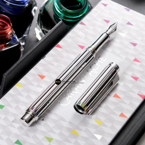 瑞士CDA卡达VARIUS系列彩虹限定版镀银镀铑笔杆18K金尖钢笔手工漆