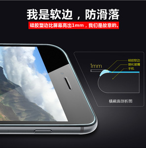 5D软硅胶边iphoneXR全屏覆盖透明钢化膜苹果6 Xsmax XS 7plus 8