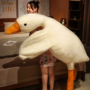 大白鹅可爱靠枕大鹅趴趴鹅鸭子抱枕玩偶女生睡觉床头腰靠夹腿枕头