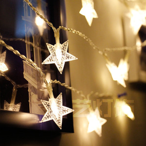 彩灯串带闪灯led发光节能房间网红创意星星圣诞树装饰条婚庆新年
