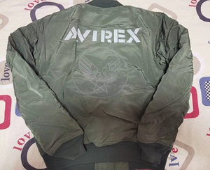 AVIREX 日单 男女通用款 MA1 空军飞行夹克 反光 背后刺绣 棉服