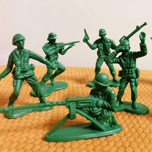 小兵人二战士兵玩具军人模型塑料士兵人打仗玩具男孩塑料小兵军队