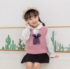 女童马甲春秋装外穿新款宝宝儿童背心薄款韩版休闲洋气针织毛线衣