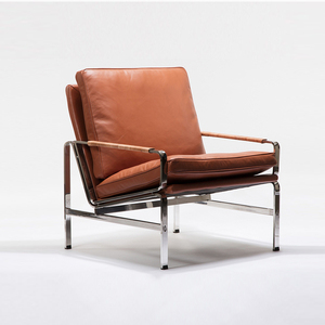 FK6720安乐椅单双三人沙发休闲椅子现代简约设计师经典不锈钢客厅
