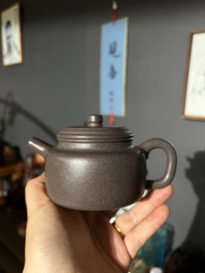 【紫砂缘】德钟-天青泥-190cc全手工制作精品茶壶