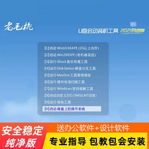 老毛桃w7纯净win10专业版电脑w11重新装机笔记本pe做系统修复u盘