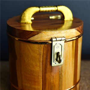 泰国复古存钱罐不出储蓄罐创意款木制存钱桶佛牌盒聚宝盆硬币零钱