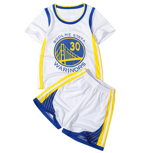 儿童篮球服套装库里杜兰特汤普森球衣男童女童运动速干训练服定制