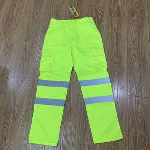 出口剩余新款反光条裤子荧光绿抢修救援沙漠工作裤多口袋夜间作业