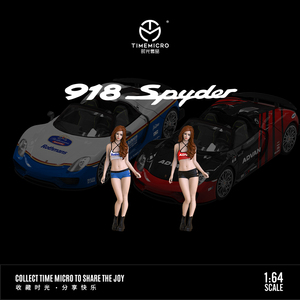 TM1:64保时捷918Spyder乐富门 Advan 树脂微缩人偶 合金车模收藏