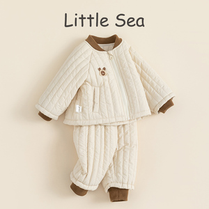 冬季运动棒球服夹棉宝宝儿童套装加厚保暖婴幼童休闲棉服两件套潮
