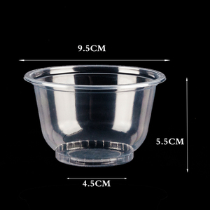 包邮加厚200碗一次性塑料碗圆形胶碗家用透明小碗打包饭盒汤碗