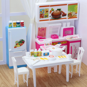 冰箱厨房迷你家具配件巴比巴芘30厘米娃娃女孩儿童公主玩具过家家