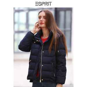 ESPRIT羽绒服女2019冬季新款轻薄保暖直筒90%灰鸭绒