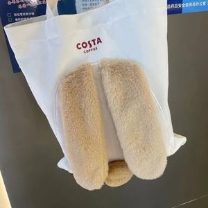 COSTA咖啡兔子造型托特包萌趣兔耳绒布包限定礼品卡套装