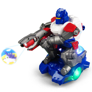 电动机器人玩具儿童万向投影太空战警男孩宝宝音乐灯光机器人模型