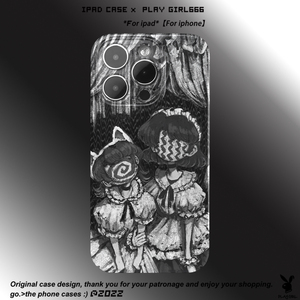 PlayGirl暗黑萝莉塔哥特亚文化小众手机壳适用iPhone14pro苹果12原创全包安卓荣耀华为vivo真我OPPO菲林硬壳