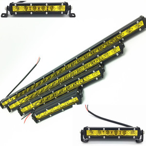 超薄黄光雾灯 汽车LED射灯单排小长条辅助灯 越野车货车中网改装
