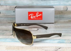 雷朋RAY BAN RB3471 001 13 男士棕色金边墨镜一片式太阳眼镜