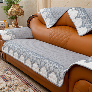 真皮沙发防滑通用皮沙发垫子沙发套罩老式123组合皮沙发专用坐垫