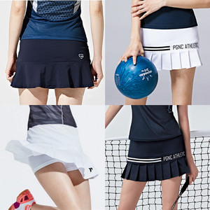 特价新品韩国羽毛球服女粉红色短裤网球乒乓球跑步运动白短裙速干