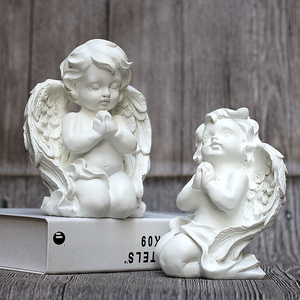欧式祈祷天使人物摆件创意可爱小天使树脂工艺品客厅儿童房装饰品
