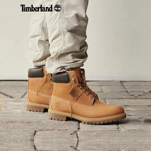 Timberland添柏岚男鞋经典踢不烂大黄靴户外高帮防水工装鞋 10061