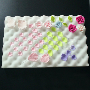烘焙翻糖蛋糕工具晾花晾晒晾干垫定型片波浪海绵垫超轻粘土泡沫垫