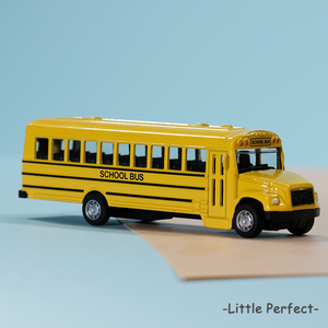 仿真合金校园巴士玩具车模型回力男孩儿童早教大巴车小宝宝校车