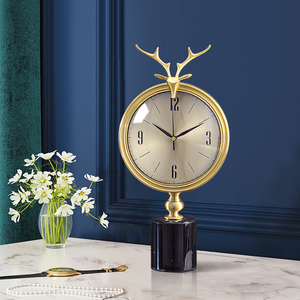 纯铜座钟客厅家用台式钟表现代轻奢高端静音桌面时钟摆件丽声机芯