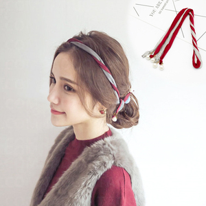 日韩国发箍珍珠个性彩色发带组合发饰简约百搭头饰盘发棒饰品
