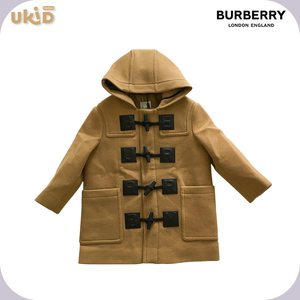 国内现货Burberry 童装 秋冬新款 经典驼色毛呢大衣 可亲子