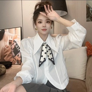 韩版学院风减龄休闲时尚套装女2024春季文艺森系白色衬衫百褶短裙