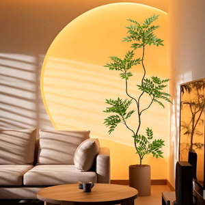 仿真香椿树植物落地盆栽仿生绿植摆件客厅沙发边家居装饰盆景假树