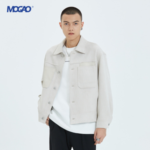 MOGAO摩高2023秋季商场同款男士茄克净色夹克外套 631241538