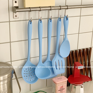 Yoona Home硅胶厨具厨房五件套锅铲汤勺厨房多功能烹饪硅胶铲套装
