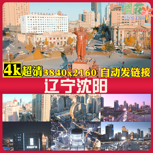 辽宁沈阳4K视频素材航拍全城市夜景建筑景观地标摄影宣传片超清