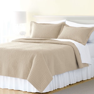 出口绗缝美式绣花水洗缝衍绗缝空调被床盖三件套欧式夹棉床单床罩