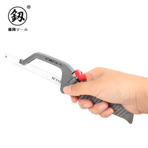 日本福冈工具强力钢锯架家用迷你手工木工小型锌铝合金铁锯弓锯子