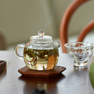 肆月中式茶壶套装家用泡茶壶耐热玻璃小号带盖花茶壶精致下午茶具