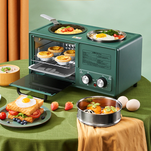 轻食四合一多功能早餐机蒸煮一体机煎烤箱厨房电器小家电煮蛋器