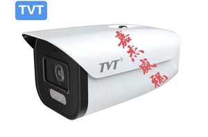 TVT同为2MP星光全彩防水网络摄像机内存卡录音，人车非越界侦测