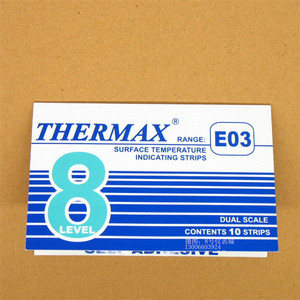 8格E03英国THERMAX测温纸表面测温变色贴纸204-260度温度试纸