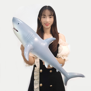 超大号软胶大白鲨仿真海洋生物海底动物模型儿童礼物玩具鲨鱼海豚