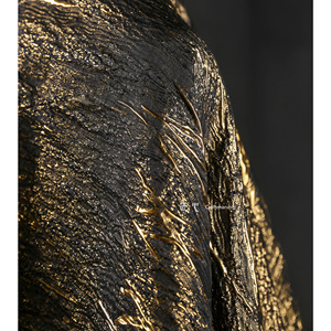 黑金脉纹起伏鎏金提花布创意复古立体闪光重肌理廓形服装设计面料