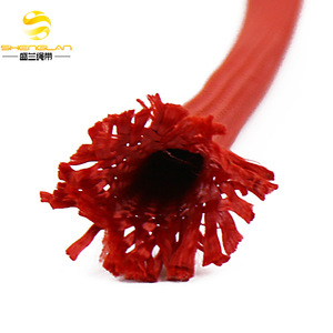 红色芳纶编织套管凯夫拉纤维防火阻燃耐磨耐高温防割电线保护管套