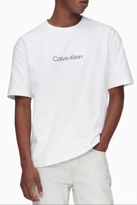 美国CK Calvin Klein/凯文克莱 男女款T恤小标印花宽松经典短袖